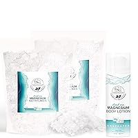 Natural Elephant Ultimate Magnesium Hydration Bundle: Unscented Body Lotion & 10lb Bath Flakes