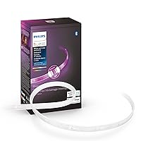 Philips Hue Indoor 3-Foot Smart LED Light Strip Plus Extension - Color-Changing Single-Color Effect - Requires Base Kit - Control with Hue App - Works with Alexa, Google Assistant and Apple HomeKit
