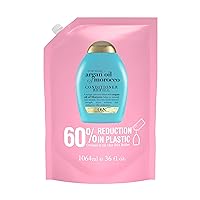 Renewing + Argan Oil of Morocco Conditioner Refill Pouch for Strong Healthy-Looking Hair, 36 Fl Oz
