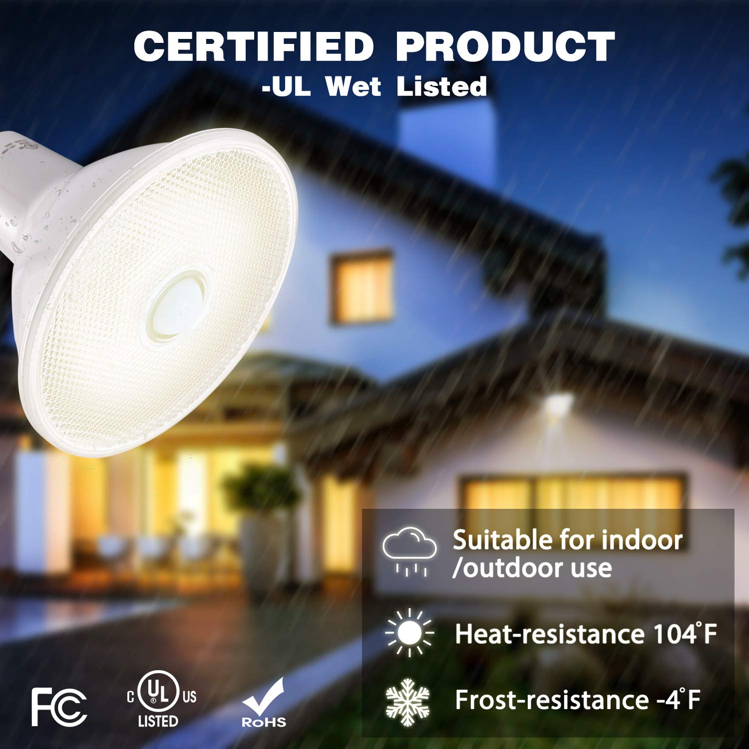 Sengled Motion Sensor Flood Lights Outdoor Dusk to Dawn Security Light Bulbs, E26 PAR38 Motion Activated 3000K Warm White, 1050LM, Waterproof LED Light Bulbs for Porch, Driveways, 4 Pack 4rd Gen