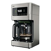BrewSense 12-Cup Drip Coffee Maker, Stainless Steel - PureFlavor & Fast Brew System - Three Brew Modes - 24-Hour Programmable Timer - Dishwasher Safe