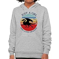 Just a Girl Who Loves Dragons Kids' Hoodie - Dragon Lovers Items - Clothing for Girls