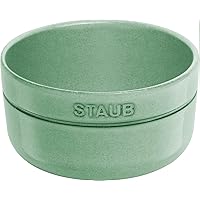 Staub 40508-185 Bowl, Sage Green, 4.7 inches (12 cm), 20.3 fl oz (600 ml), Ceramic Bowl, Ceramic, Microwave Safe, Ceramic Bowl