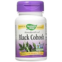 Nature's Way Standardized Black Cohosh, 40 mg per Serving, Non-GMO, Gluten Free, 60 Capsules