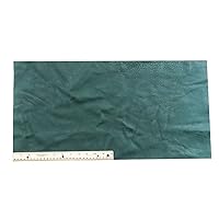 Upholstery Leather Piece Cowhide, Forest Green, Light Weight, 12