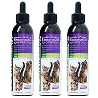 Cat & Dog Urinary Tract Treatment, Bladder & Kidney Support for Dogs and Cats, Powerful Yet Gentle Pet Care, with Liquid Cranberry & Glucosamine, Chicken Flavor, 6 oz Bottle, 3 Pack