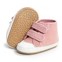 COSANKIM Baby Boy Girl Sneakers High-Top Ankle Shoes Non Slip Soft Sole Infant Toddler Prewalker First Walker Crib Shoes
