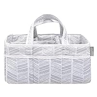 Trend Lab Herringbone Storage Caddy Diaper Organizer for Baby Nursery and Changing Table Accessories, 12 in x 6 in x 8 in