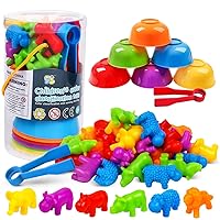 Skrtuan Counting Animal Montessori Toys for 3 4 5 Years Old Boys Girls, Matching Games Sensory Toys Fine Motor Skills Easter Basket Stuffers Preschool Learning Activities Toy for Toddlers Kids 2-4 3-5