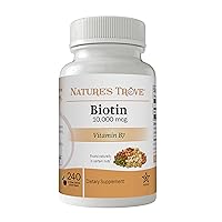 Nature's Trove Biotin 10,000 mcg 240 EZ Chew Tablets Cherry Flavor