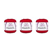 Aunt Lydia Classic Crochet - 3 Pack of 350y/320m - Victory Red