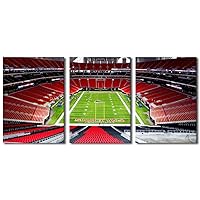 3 Pieces Atlanta Canvas Wall Art American Football Mercedes-Benz Stadium Art Print for Winter Decor Soccer Posters Gift for Men Boys Room Decor for Home Walls Prints Posters Ready to Hang(48