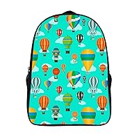 Air Ballons 16 Inch Backpack Adjustable Strap Daypack Double Shoulder Backpack Business Laptop Backpack for Hiking Travel