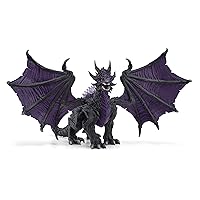 Schleich Eldrador Creatures Shadow Dragon Action Figure - Ultra Realistic Dark Shadow Dragon Action Figure with Movable Wings, Highly Durable, Gift for Boys and Girls Ages 7+