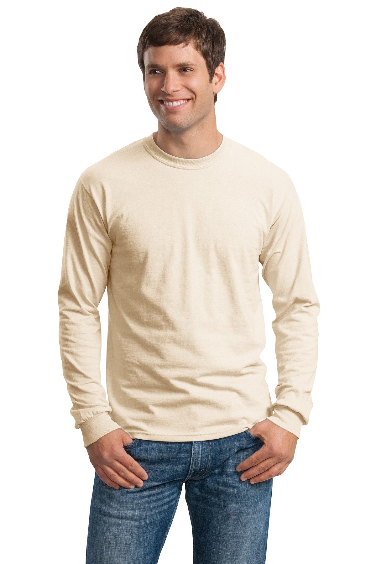 Gildan Brands Men's Heavy Cotton Long Sleeve T-Shirt G240 Multipack-Bulk SETOF-1-Large Make Your Own Color Set! Multicolor