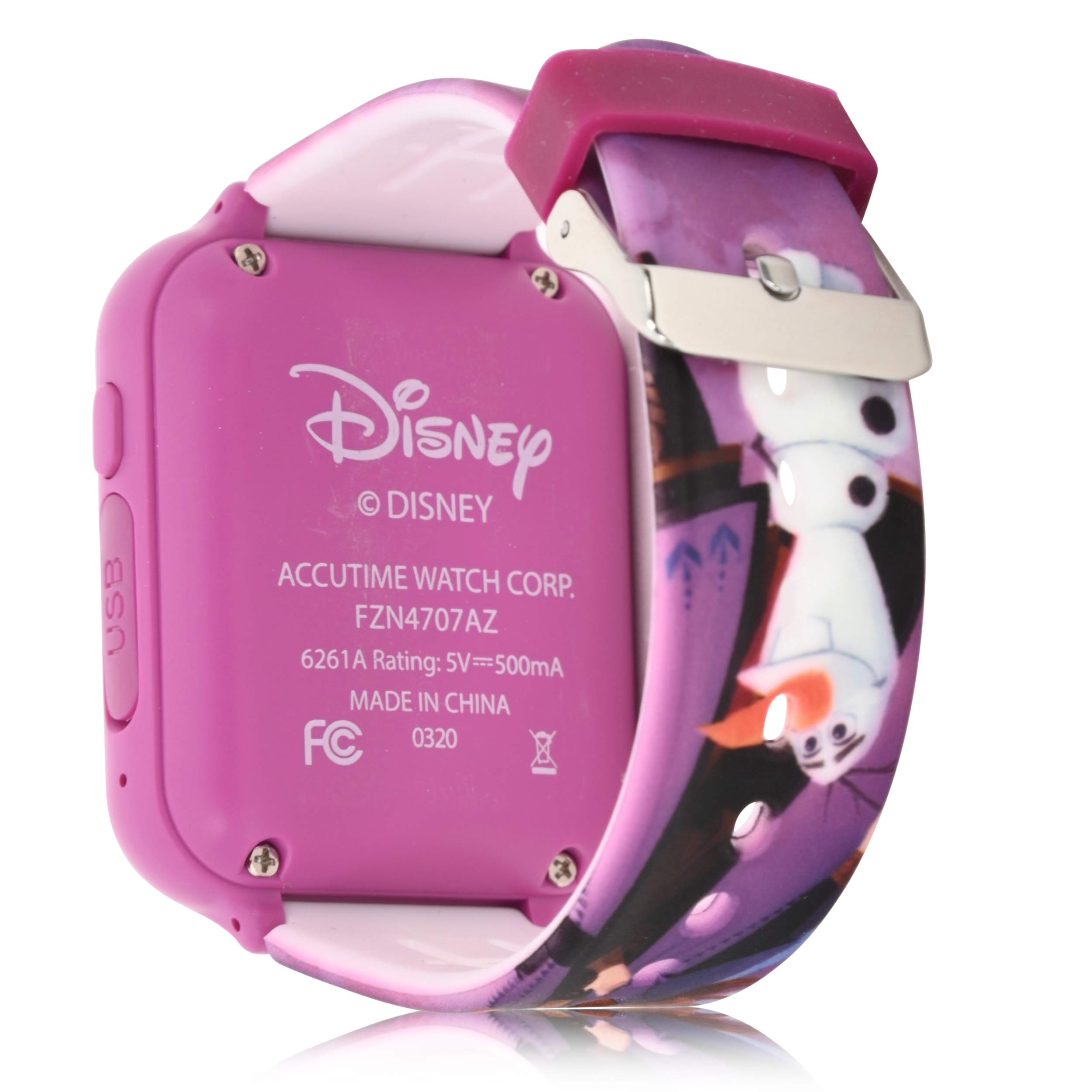 Accutime Kids Disney Frozen Smart Watch with Camera for Kids and Toddlers - Interactive Smartwatch for Boys & Girls with Games, Voice Recorder, Calculator, Pedometer, Alarm, Stopwatch