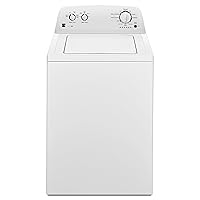 Top-Load Washer with Dual Action Agitator, Stainless Steel Top Loader Laundry Washing Machine, 3.5 cu. ft. Capacity White