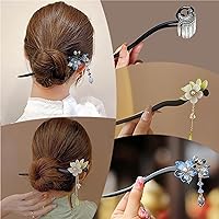 3 Pcs Hair Stick Flower Hairpins Chinese Vintage Hair Accessories Hair Chopsticks for Women Girls 039-#02