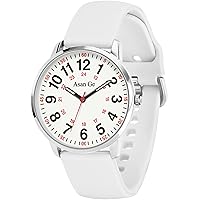 Nurse Watch for Nurse Medical Professionals Students Doctors Women Men Waterproof Watch 24 Hour Military Time Luminouse Easy to Read Dial with Second Hand
