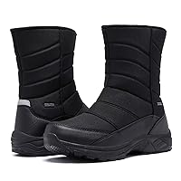 Men's Waterproof Warm Snow Boots Outdoor Winter Insulated Zipper Boot