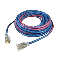 US Wire 99100 12/3 100-Foot SJEOW TPE Extreme Weather Extension Cord Blue with Lighted Plug
