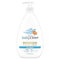 Baby Dove Sensitive Skin Care Body Lotion For Delicate Baby Skin Rich Moisture With 24-Hour Moisturizer, 20 fl oz (Package May Vary)