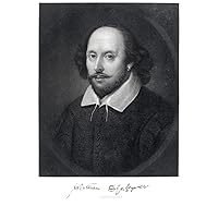 William Shakespeare Engraving Portrait Poster 1870 Famous Will Author Playwright Writer Photo Picture Cool Huge Large Giant Poster Art 36x54