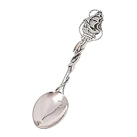 925 Sterling Silver Tea Spoon - Silver Jewelry Gift Spoons - Elegant Silver Plated Tea Spoon - Engraveable Plain Spoon Boat Design 28 g