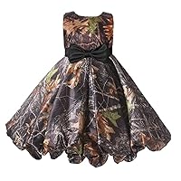 YINGJIABride Puffy Camo Flower Girl Dresses Wedding Guest Formal Gowns for Girls