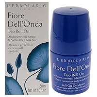 LErbolario Roll-On Deodorant, Fiore Dell'Onda, 1.7 oz - Roll-on Deodorant - Floral Scent - Natural Ingredients - For All Skin Types - Cruelty-Free