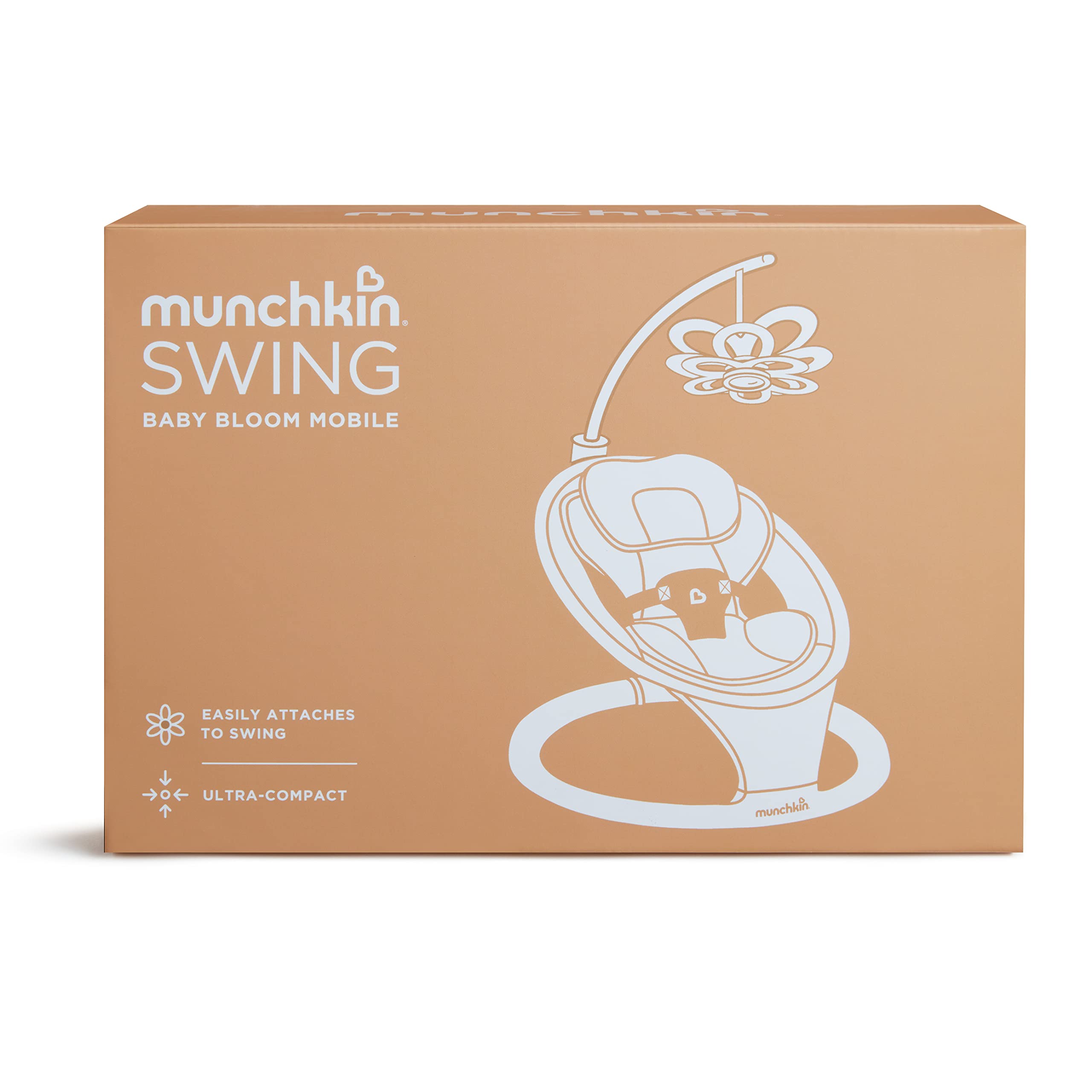 Munchkin® Baby Bloom™ Mobile for Munchkin Swing - High-Contrast Infant Mobile with Mirror