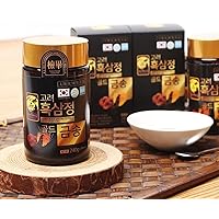 1 Pack - Black Ginseng 6 Years Old with Cordyceps and Reishi Extract - Cao Hac Sam Ket Hop Linh Chi va Dong Trung Ha Thao - 240g per Bottle - Made in Korea
