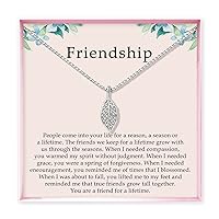 Silver Plated Female Friendship Necklace - Best Friend Birthday Gifts for Women, Her, Girl, Bestie, BFF