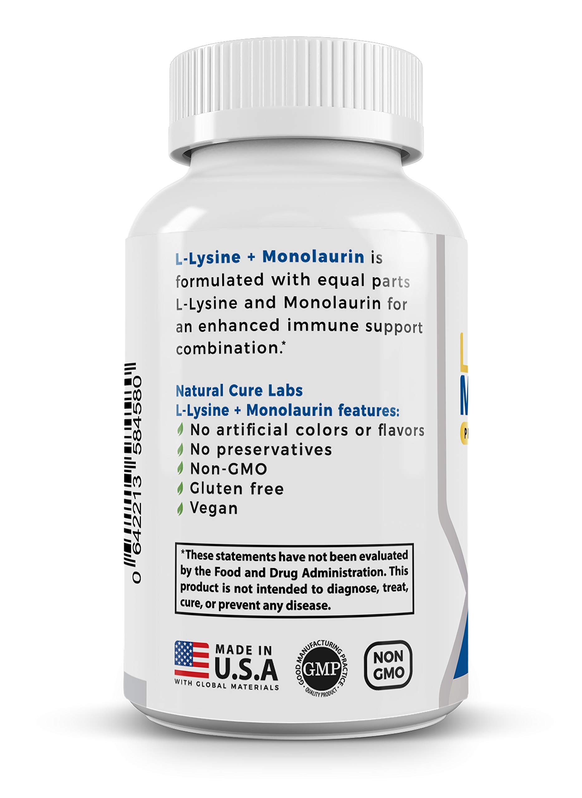 Natural Cure Labs Bundle: L-Lysine + Monolaurin + Clean L-Lysine