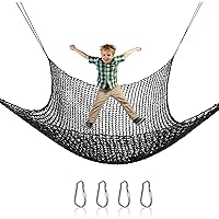 Climbing Cargo Net,9.8 X 3.3 FT Double Layers Playground Safety Net, Kids Garden Playground Protection Net Indoor & Outdoor Decor Rope Net, Kids Backyard Climbing Net with Storage Bag and Carabiners