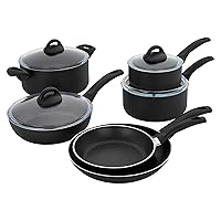 Henckels Everlift 10-Piece Nonstick cookware set, Made in Italy, durable 3-layer coating, lightweight aluminum from recycled materials, Oven safe to 400°F, Dishwasher safe