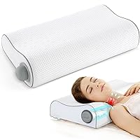 Cervical Pillow for Neck Pain Relief,Adjustable Neck Pillow with Inflatable Tube, Best Memory Foam Pillows,queen size pillows for Side Sleepers, Back and Stomach Sleepers.