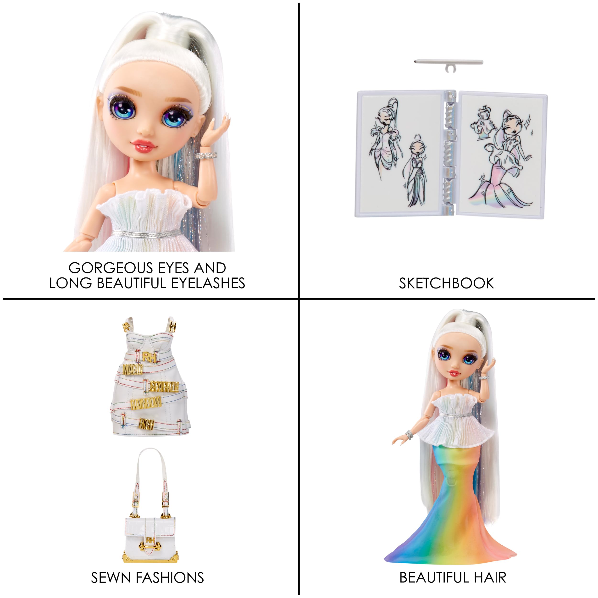 Rainbow High Fantastic Fashion Amaya Raine – Rainbow 11” Fashion Doll and Playset with 2 Complete Doll Outfits, and Fashion Play Accessories, Great Gift for Kids 4-12 Years Old