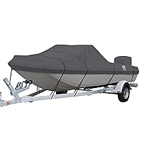 Classic Accessories StormPro Heavy-Duty Tri-Hull Outboard Boat Cover, Fits boats 13 ft 6 in - 14 ft 6 in long x 73 in wide