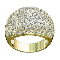4.20 CT TW Pave Set Diamond Fashion Anniversary Ring in 14k Yellow Gold