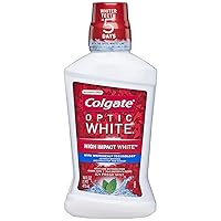 Colgate Optic White Whitening Mouthwash, Fresh Mint - 473 mL (6 Pack)