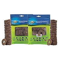 PetSafe Treat Rings for Busy Buddy Dog Toys - Easy to Digest - Interactive Toy Refills for Aggressive Chewers - Stimulating Puppy Supplies - Eases Stress - 60 Rings - Size B - Original/Peanut Butter