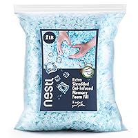 Nestl Adjustable Shredded Gel Memory Foam Fill, Memory Foam & Poly Fill for Your Adjustable Ice Pillows - CertiPUR-US Approved- 1LB