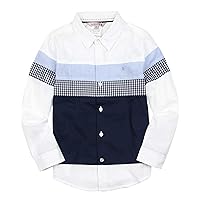 Boboli Boys Colour-Block Dress Shirt, Sizes 4-16