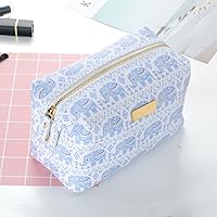 Small cosmetic bags, Makeup bags travel Elephant Cute Large-capacity Multi-purpose Simple Portable Storage bag Carry Toiletry bag for women-blue B 21x11x12cm(8x4x5inch)