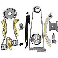 Compatibleu Engine Timing Chain Kit With Chain Guide Tensioner Sprocket 12680750 94201S Buick Chevy GMC Pontiac Saab Saturn 2.0L 2.2L 2.4L L4