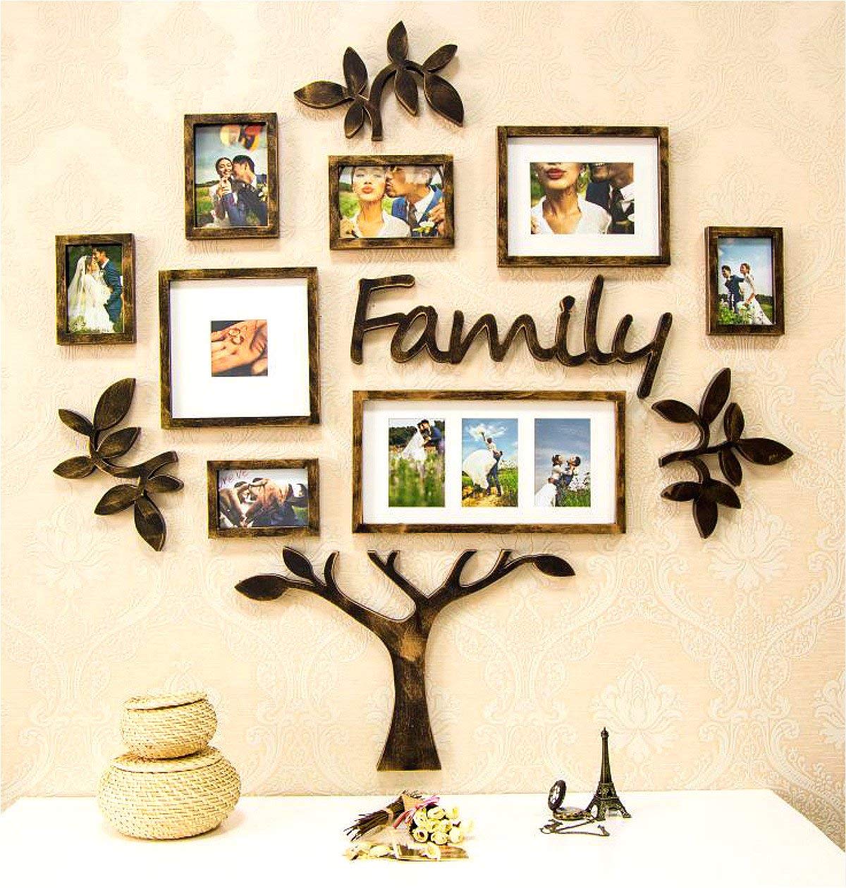 F&A=R Picture Frame Set of Tree on Wall Art Decoration Sticker in Family Living Room and Bedroom (Tree)