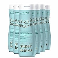 ATTITUDE Ultra-Nourishing Shampoo for Curly Hair 4a – 4c with Shea Butter, Vegan, Naturally Derived Ingredients, Deeply Nourishes, 16 Fl Oz (Pack of 6)