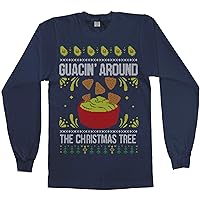 Threadrock Men's Guacin' Around The Christmas Tree Long Sleeve T-Shirt