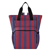 Stripes American Patriotic Independence Day Diaper Bag Backpack for Women Men Large Capacity Baby Changing Totes with Three Pockets Multifunction Travel Diaper Bag for Travelling